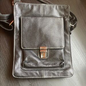 Black Leather Crossbody Bag